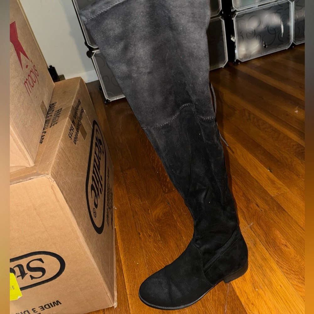 Black over the knee boots